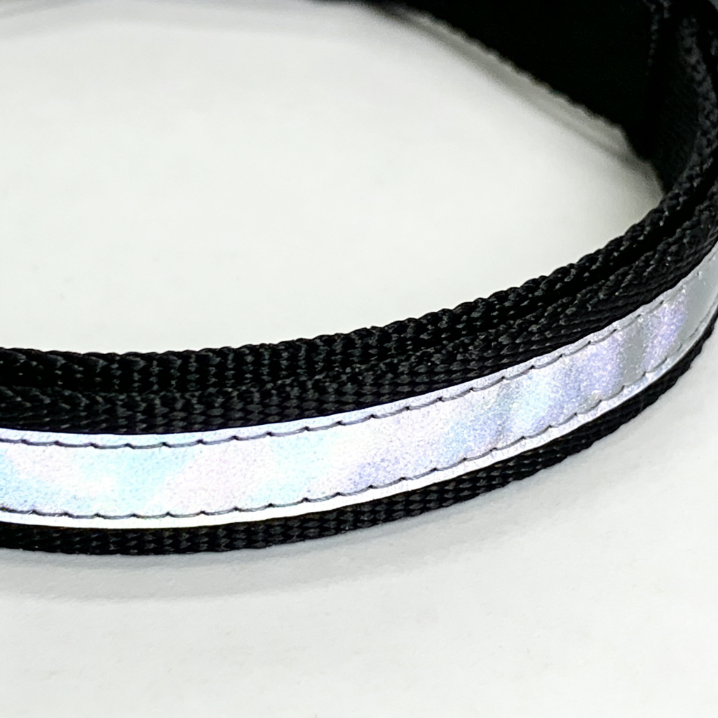 purevibes Collar Replacement Strap, Reflective Replacement Nylon Collar Strap Dog GPS Training Bark Receiver Collars, Durable Adjustable E Collar Straps for Small Medium Large Dogs, Black