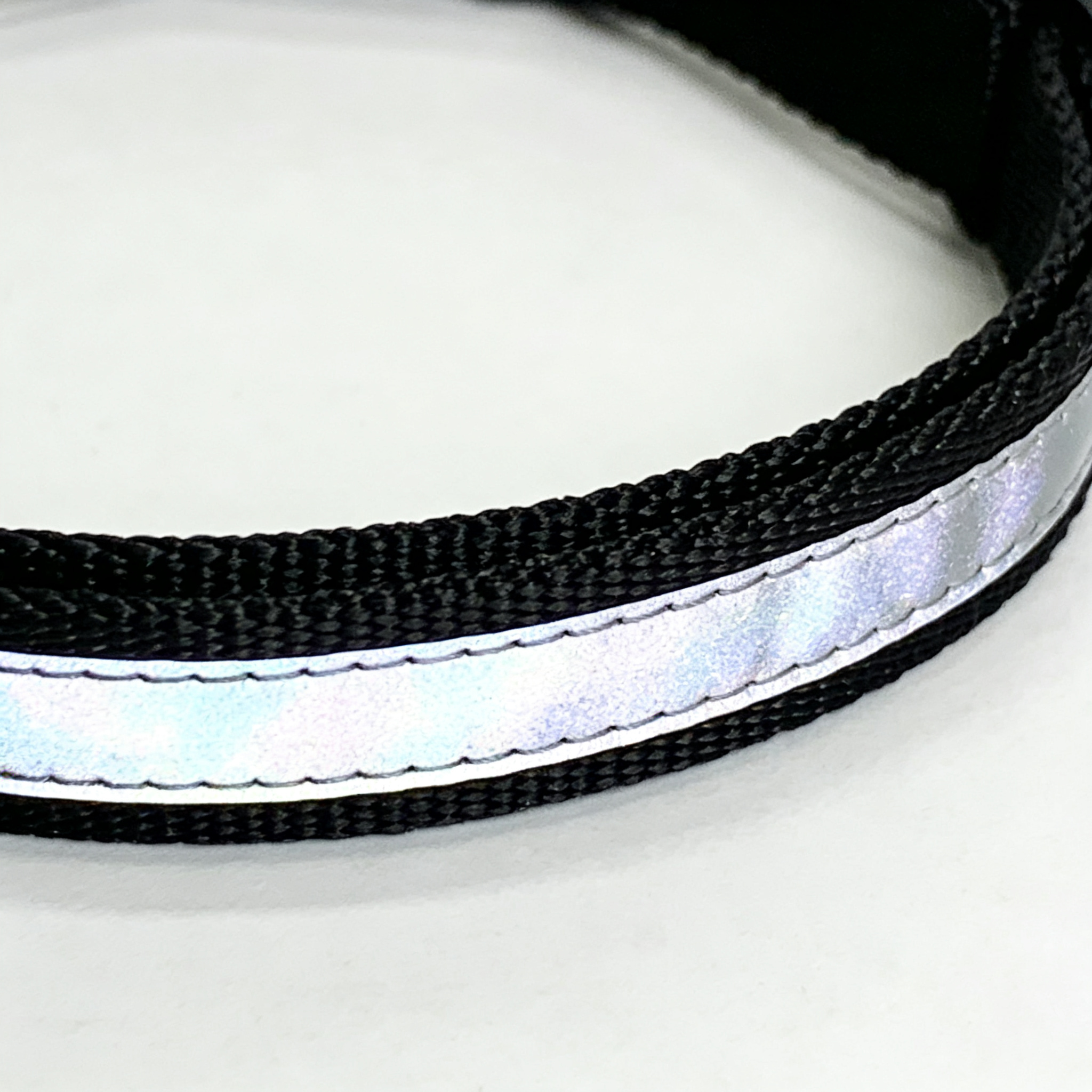 purevibes Collar Replacement Strap, Reflective Replacement Nylon Collar Strap Dog GPS Training Bark Receiver Collars, Durable Adjustable E Collar Straps for Small Medium Large Dogs, Black